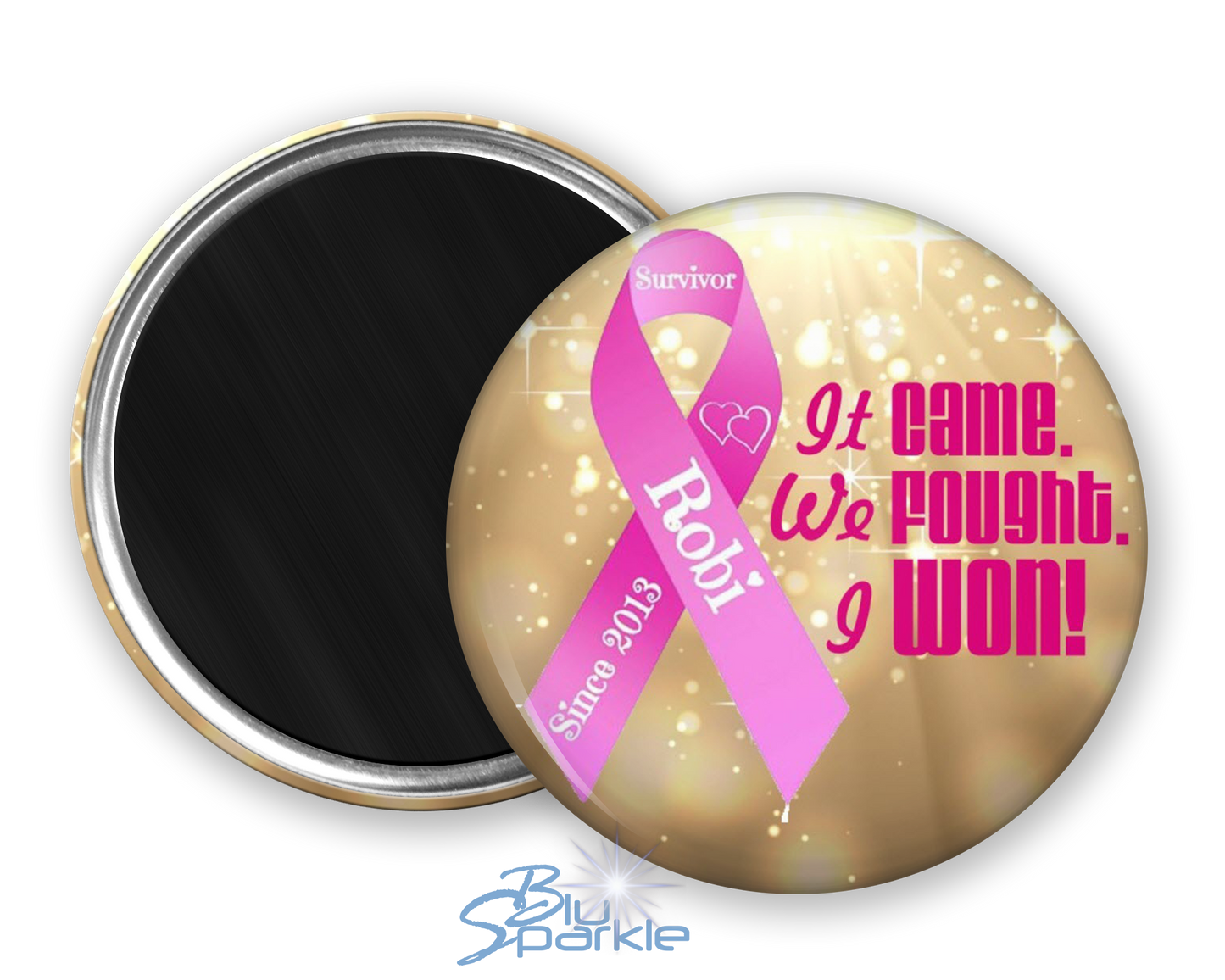 Awareness Ribbon & Quote - Personalized Magnets