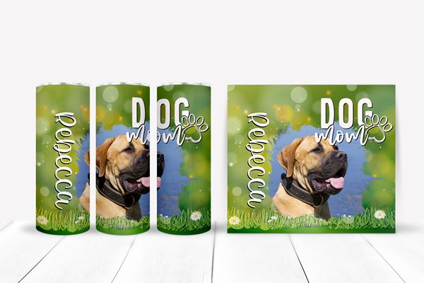 Personalized Dog Mom Tumblers and Water Bottles