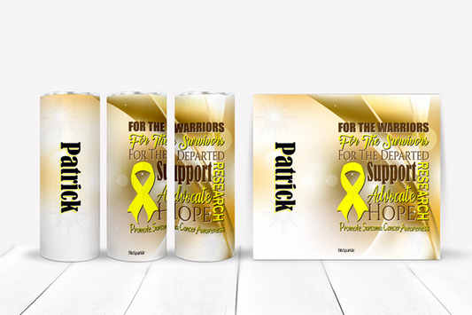 Promote Sarcoma Cancer Awareness Tumblers and Water Bottles